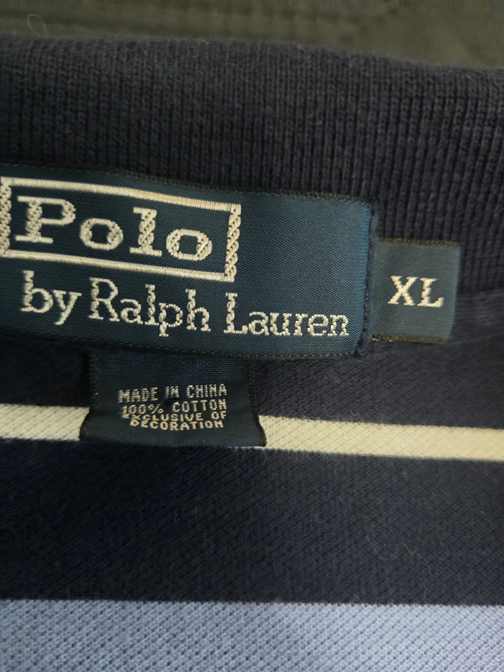 Polo by Ralph Lauren Men’s Blue Striped Polo Shirt Size Xl # 390